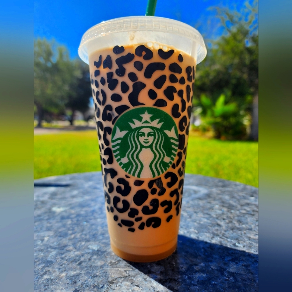 Cheetah/Leopard print Starbucks cup